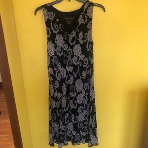 Black sleeveless mini dress